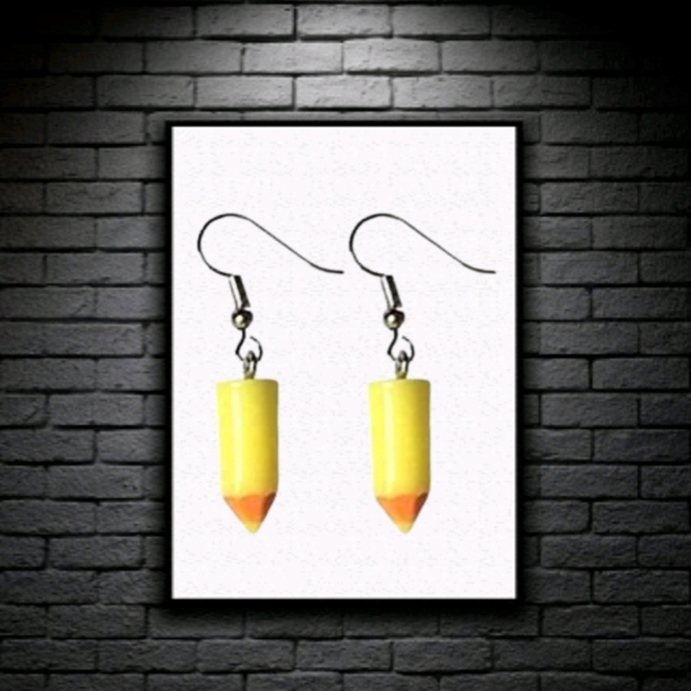 Women's Yellow Colored Drop Dangle Earrings